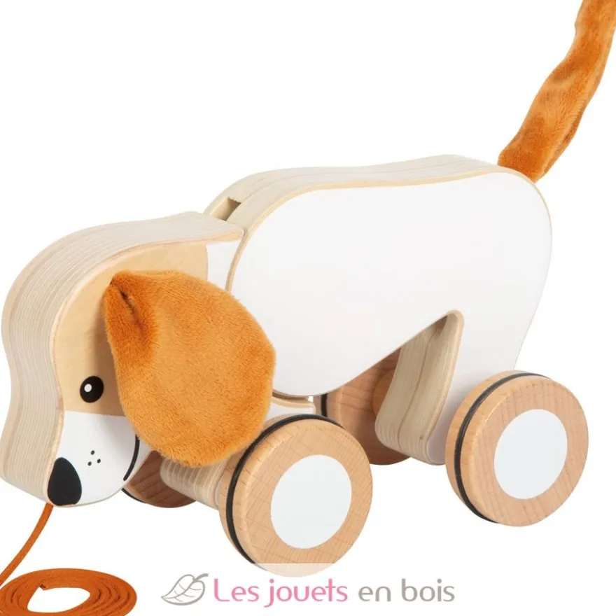 Chien à tirer avec oreilles crépitantes - Small Foot company