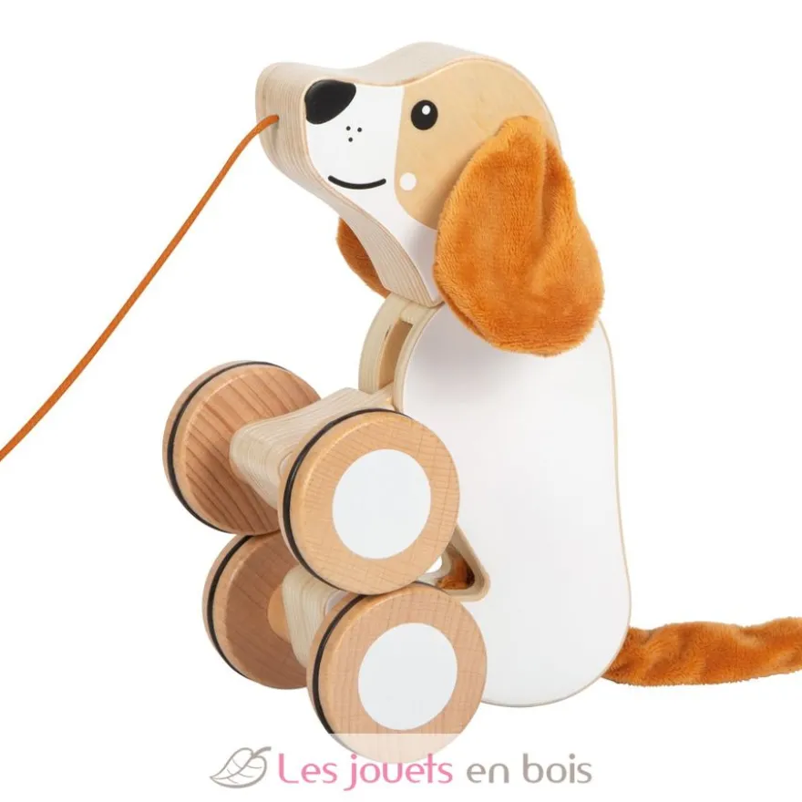 Chien à tirer avec oreilles crépitantes - Small Foot company