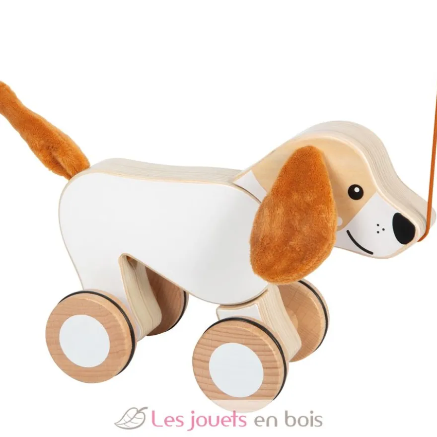 Chien à tirer avec oreilles crépitantes - Small Foot company