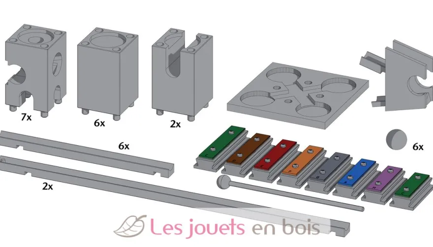 Circuit à billes musical Mezzo - Xyloba