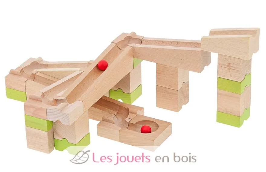 Circuit de billes 40 pièces - Jeujura