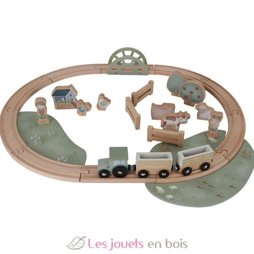 Circuit de train en bois Safari Friends - Little Dutch