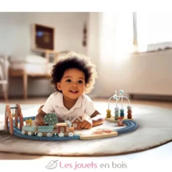 Circuit de train multi-activités en bois - Speedy Monkey