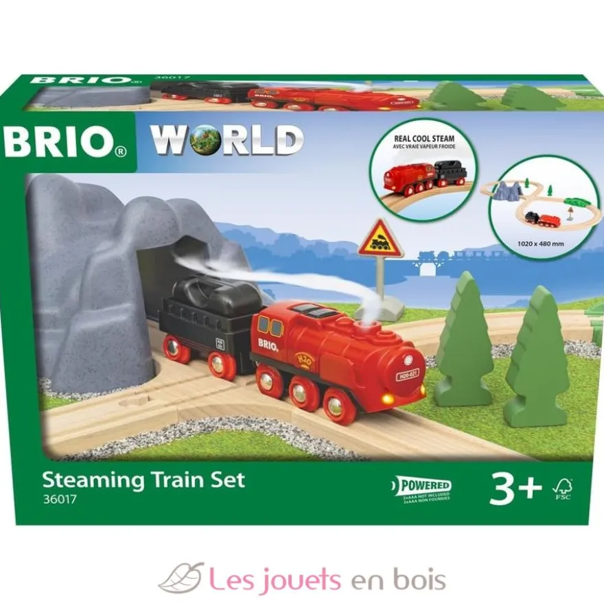 Circuit en 8 avec Locomotive à piles à vapeur Rouge - Brio