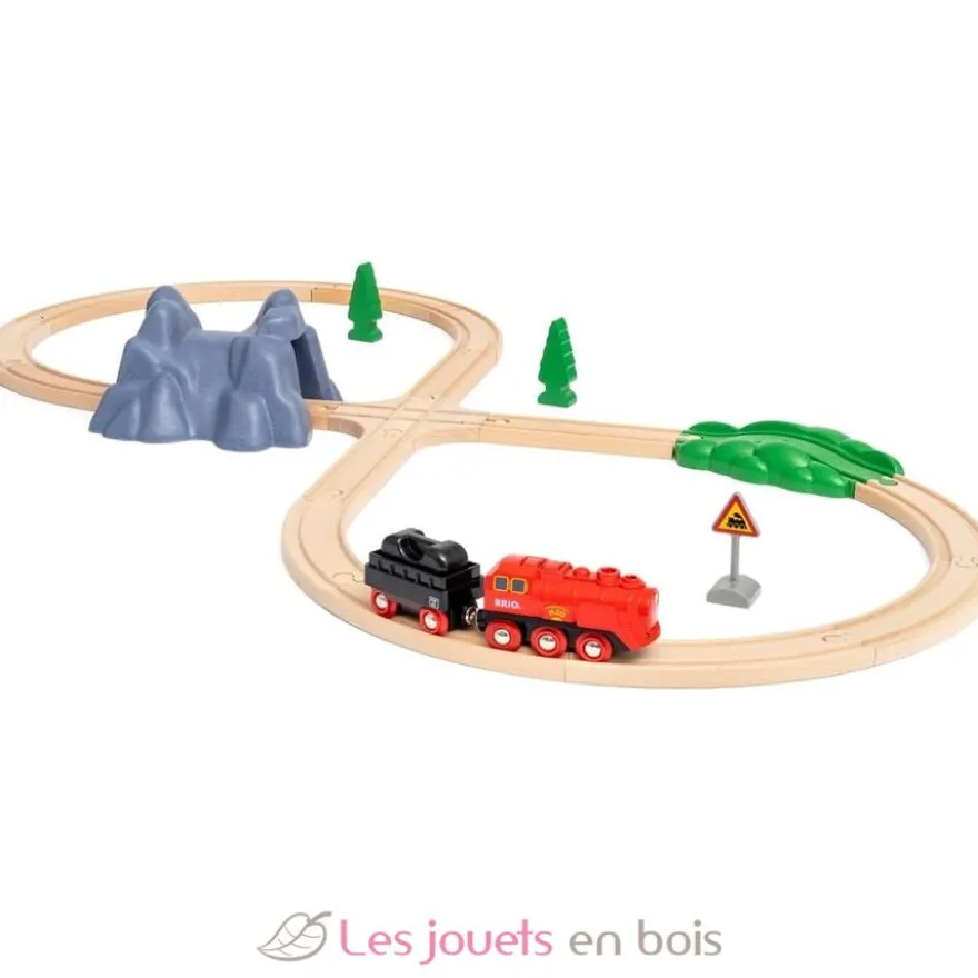 Circuit en 8 avec Locomotive à piles à vapeur Rouge - Brio