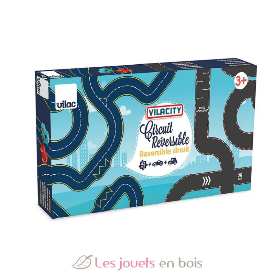 Circuit réversible avec 2 voitures - Vilac