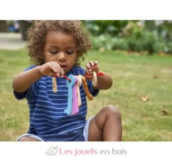 Clés de comptage en bois arc-en-ciel - TickiT