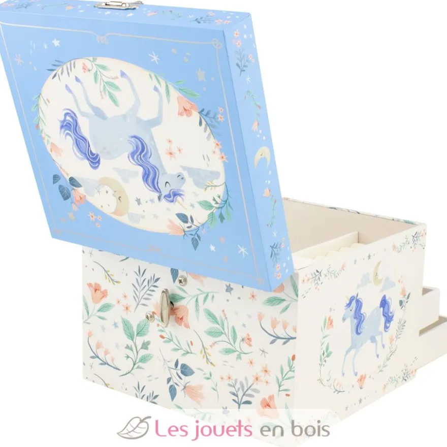 Coffre à bijoux musical Licorne - Ulysse