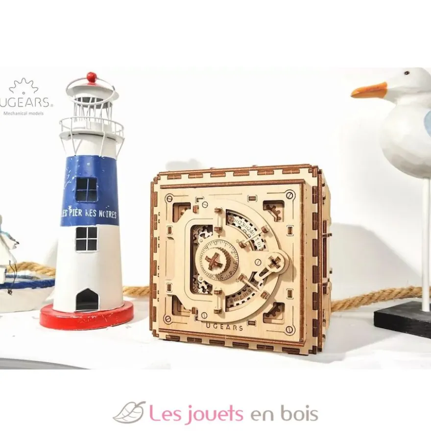 Coffre-Fort - Puzzle 3D mécanique en bois - Ugears
