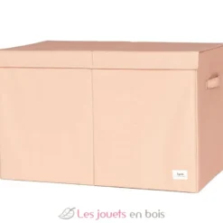 Coffre à jouets en tissu recyclé uni argile - 3 Sprouts