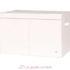 Coffre à jouets en tissu recyclé uni crème - 3 Sprouts