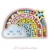 Coffret arc en ciel perles en bois - Dès 4 ans - Sycomore
