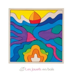 Coffret de construction Océan en bois coloré - Goki