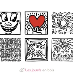 Coffret de 9 cubes Keith Haring - Vilac