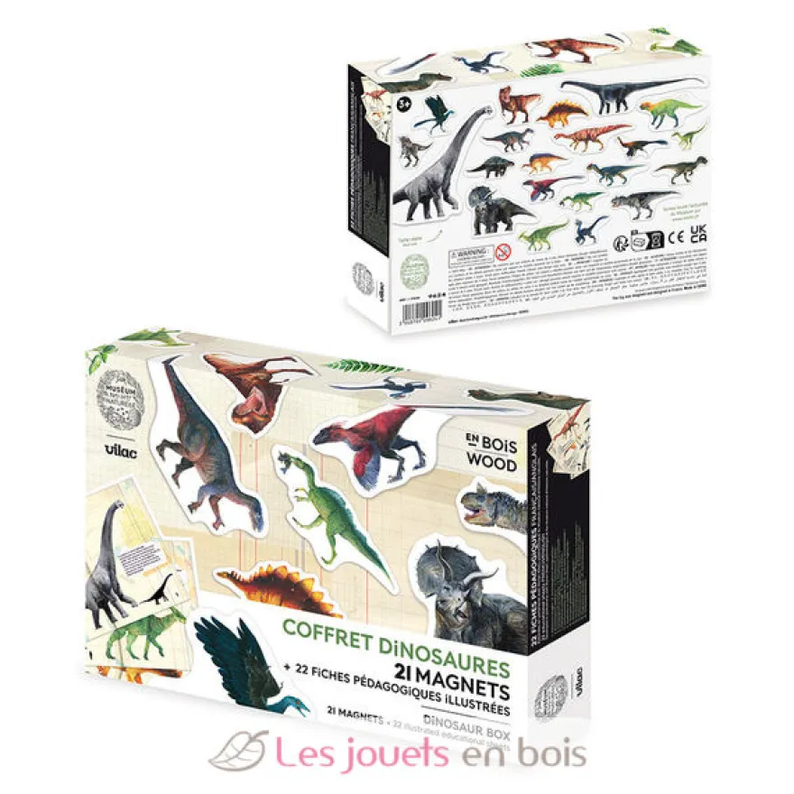 Coffret de 21 magnets dinosaures - Vilac