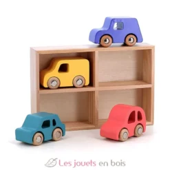 Coffret de 4 voitures en bois City - Vilac