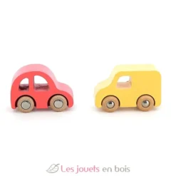 Coffret de 4 voitures en bois City - Vilac