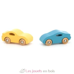 Coffret de 4 voitures en bois Super cars - Vilac