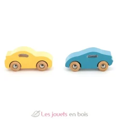 Coffret de 4 voitures en bois Super cars - Vilac