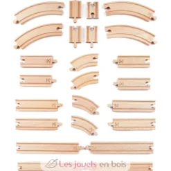 Coffret d'extension de 24 rails en bois - Dès 3 ans - Hape