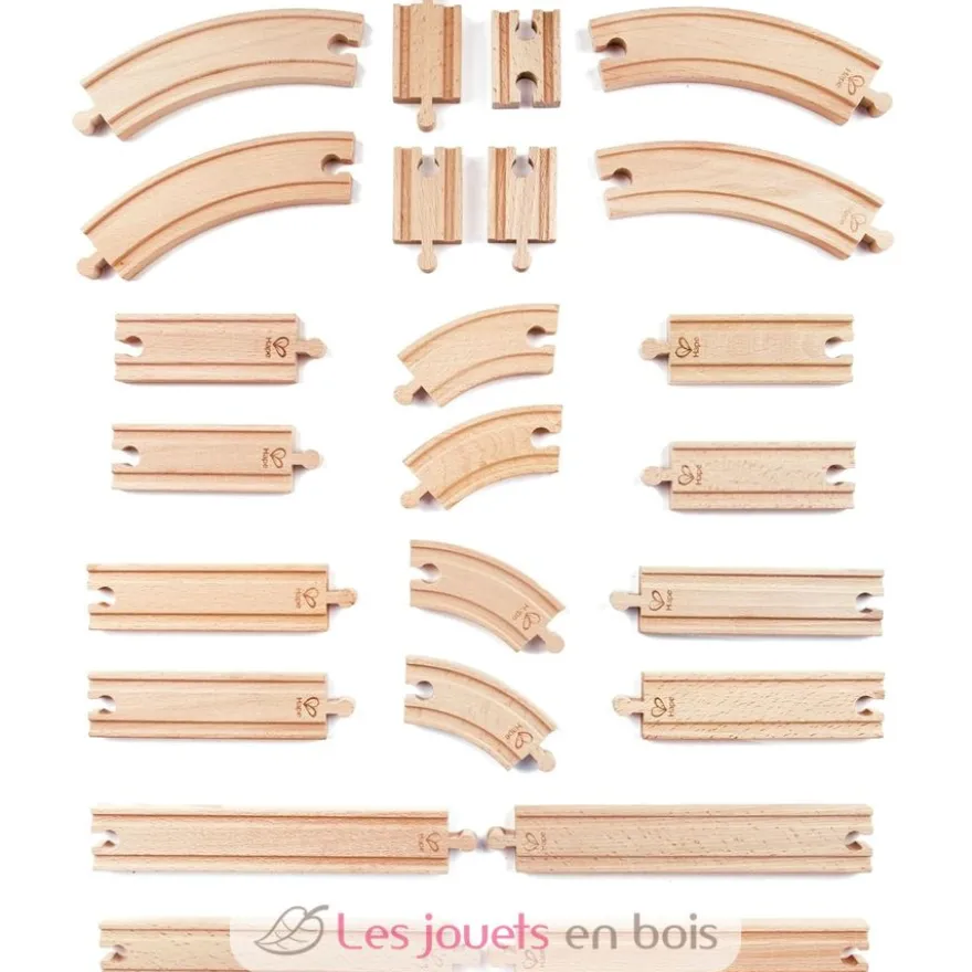 Coffret d'extension de 24 rails en bois - Dès 3 ans - Hape