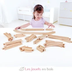 Coffret d'extension de 24 rails en bois - Dès 3 ans - Hape