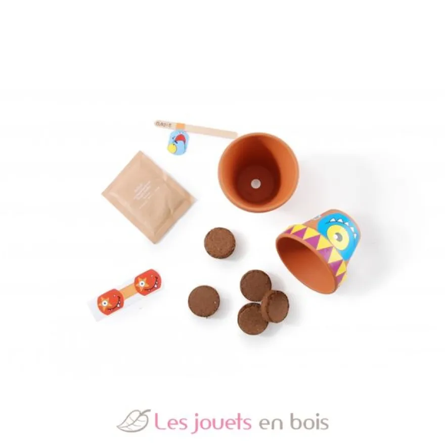Coffret DIY - Je fabrique mes pots monstres - Radis et Capucine