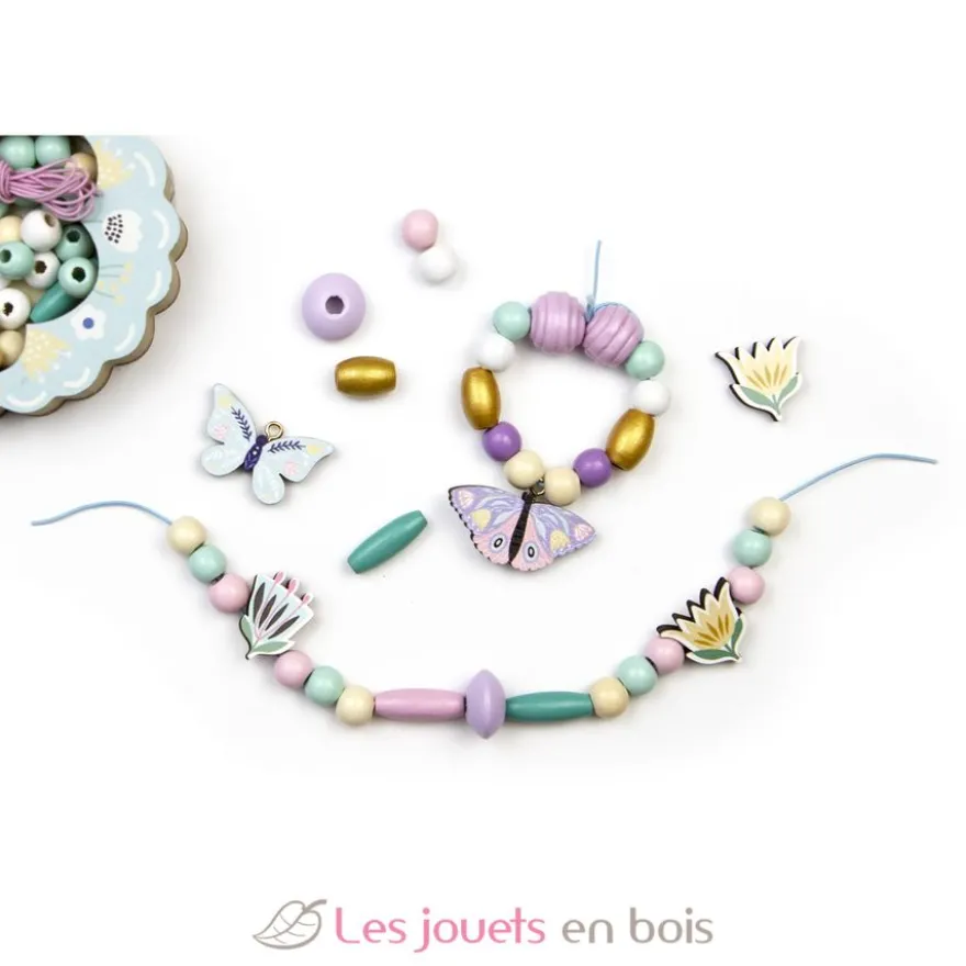 Coffret licorne perles en bois - Dès 4 ans - Sycomore