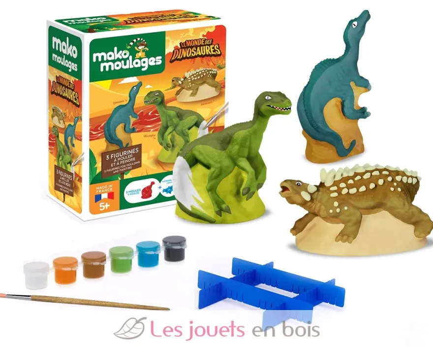 Coffret moulage 3 dinosaures - mako moulages