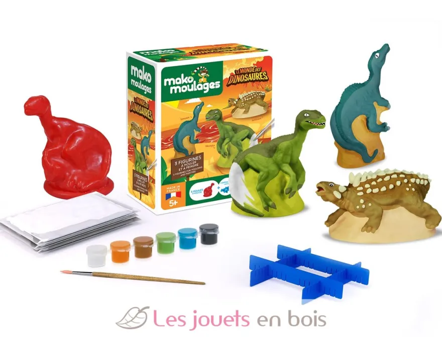 Coffret moulage 3 dinosaures - mako moulages