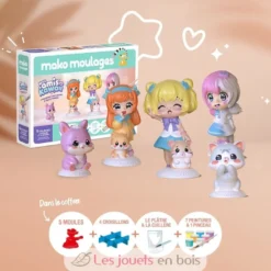 Coffret moulage Mes amis Kawaii - mako moulages