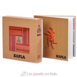 Coffret 40 planchettes rouges et orange avec livre d'art - Kapla