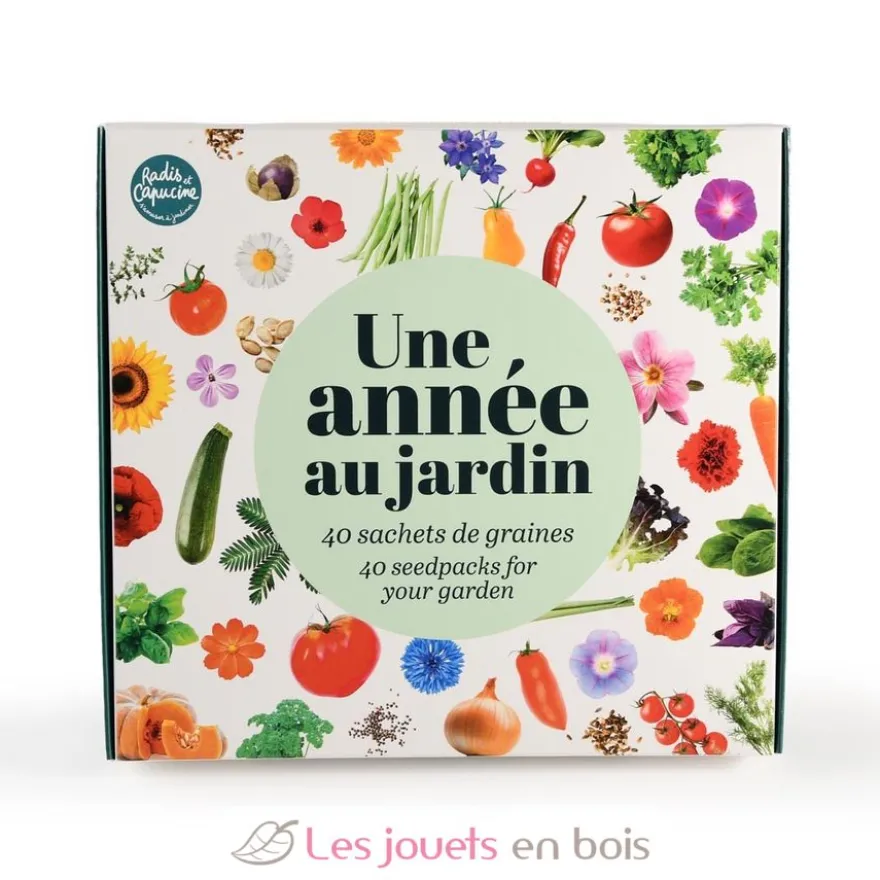 Coffret 40 sachets de graines à semer - Radis et Capucine
