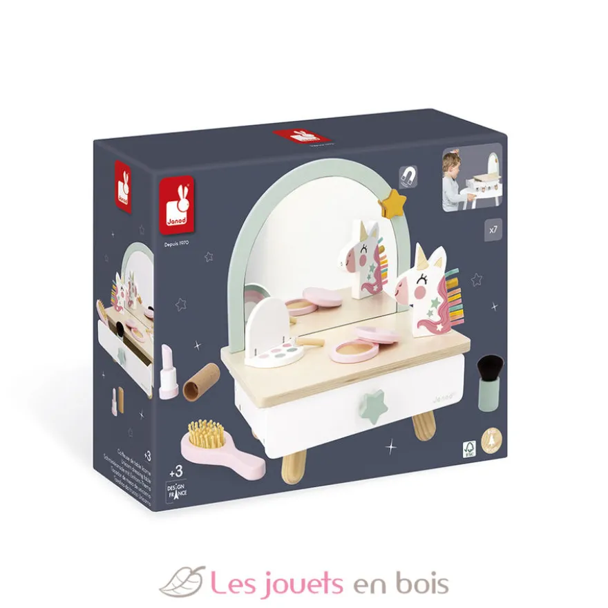 Coiffeuse de table en bois Licorne - Janod