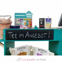 Comptoir de supermarché en bois avec système de caisse - Tanner