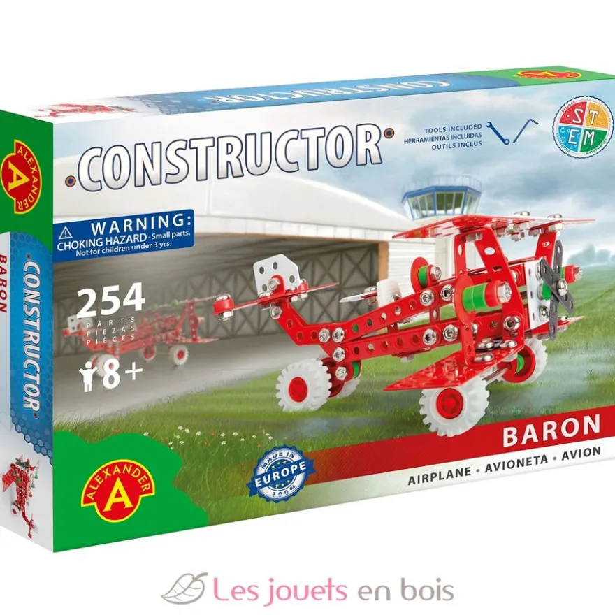 Constructor Baron - Avion rétro - Alexander Toys