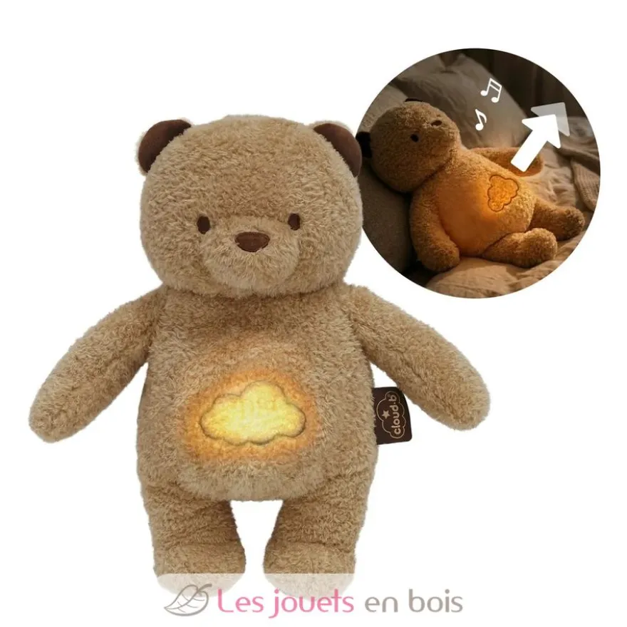 Cookie l'ours musical et lumineux qui respire - Dès la naissance - Cloud b