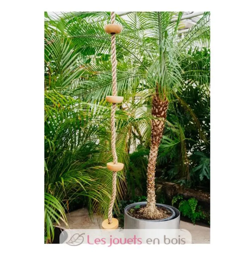 Corde à grimper avec marches en bois marron Small Foot Compagny