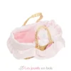 Couffin 28 cm garnissage rose - Petitcollin