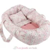 Couffin en tissu pour poupée rose - Little Dutch