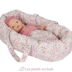 Couffin en tissu pour poupée rose - Little Dutch