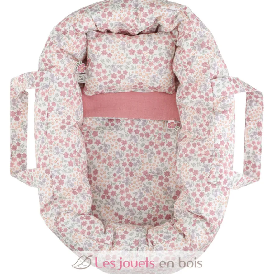 Couffin en tissu pour poupée rose - Little Dutch