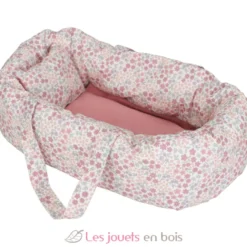 Couffin en tissu pour poupée rose - Little Dutch