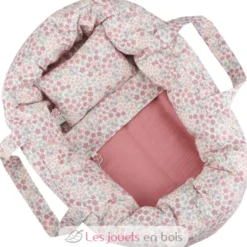 Couffin en tissu pour poupée rose - Little Dutch