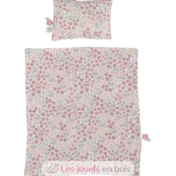 Couffin en tissu pour poupée rose - Little Dutch