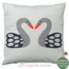 Coussin Almue Cygne gris foncé - Franck & Fischer