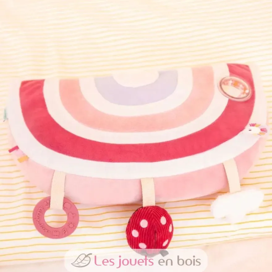 Coussin d'activités Lena la licorne rose - Jouet en tissu - Lilliputiens