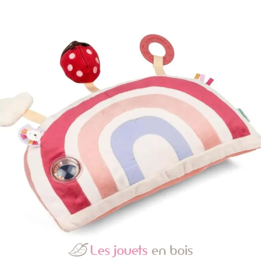 Coussin d'activités Lena la licorne rose - Jouet en tissu - Lilliputiens