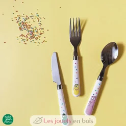 Couverts d’apprentissage Barbapapa blanc - Petit Jour