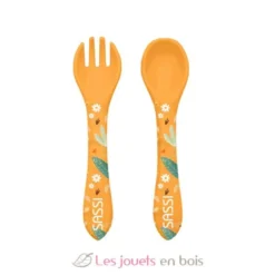 Couverts en silicone Chompy le lion - Sassi Junior